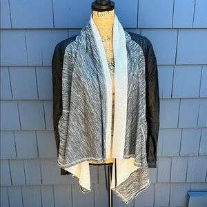 Blank NYC small Cotton Vegan blend jacket white black runs big
